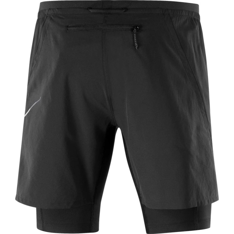 Bermudas Salomon Cross Twinskin Hombre Negros | MX GTNQ308